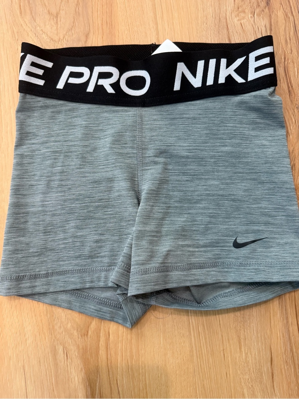 Nike Pro Grey Athletic Shorts with Black Waistband Womens x/